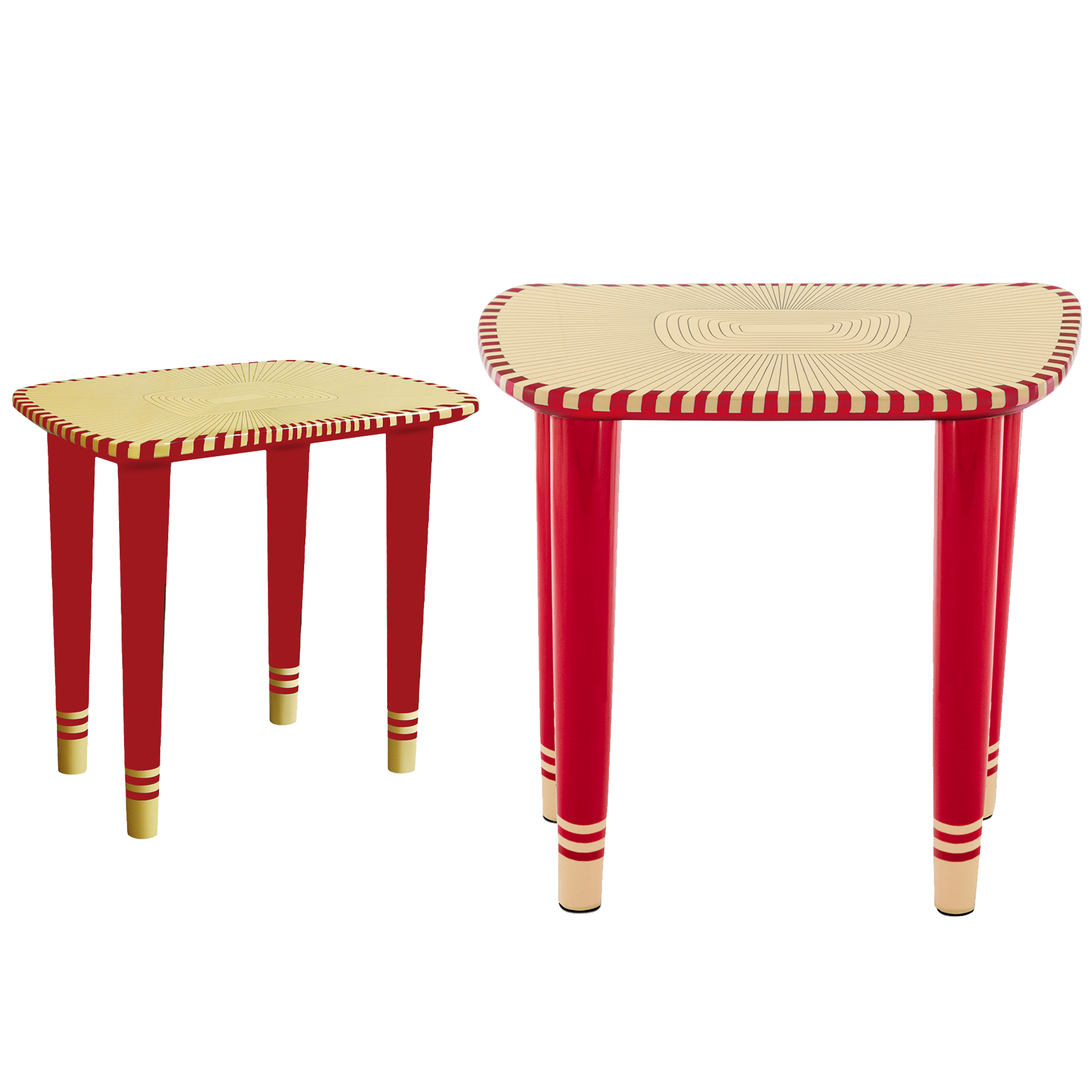 Bijou Rosso Sitz mit roter und vanillefarbener Einlage