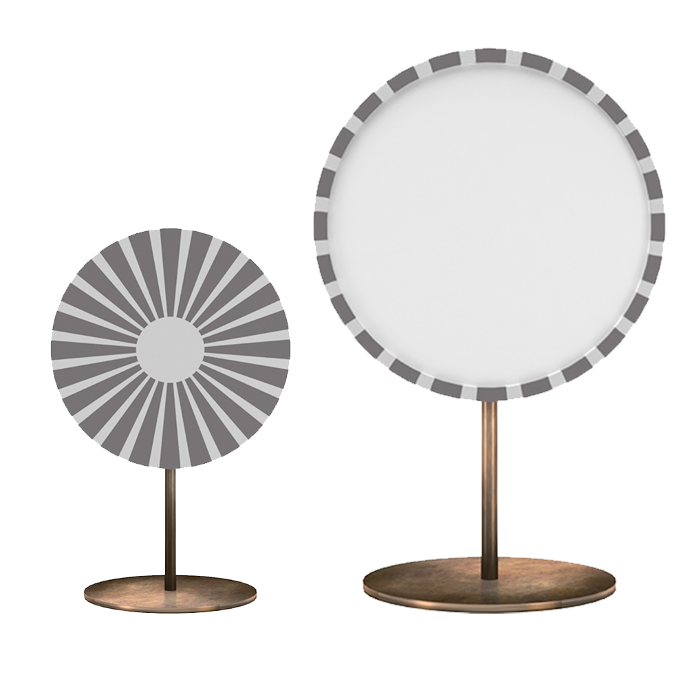 Paris Mirror Grigio Tischspiegel mit grauer und weißer Harzeinlage