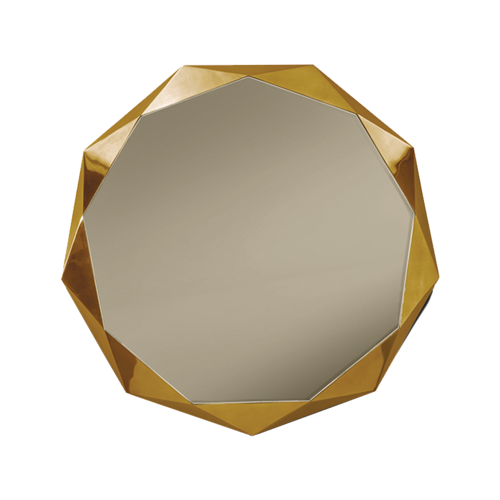 Stella Mirror Kleiner Spiegel mit goldfarbenem Rahmen und Sternkanten
