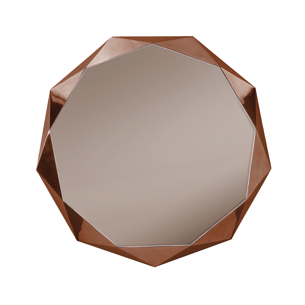 Stella Mirror Großer Rosenspiegel mit roségoldenem Sternenrahmen