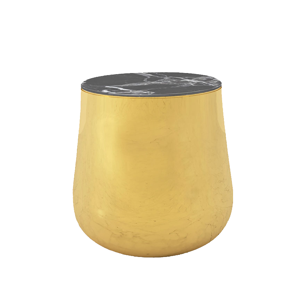 Der Terra Alto Nero Coffee/Side Table ist ein schicker runder Messingtisch mit schwarzer italienischer Marmorplatte — vielseitig und stilvoll.