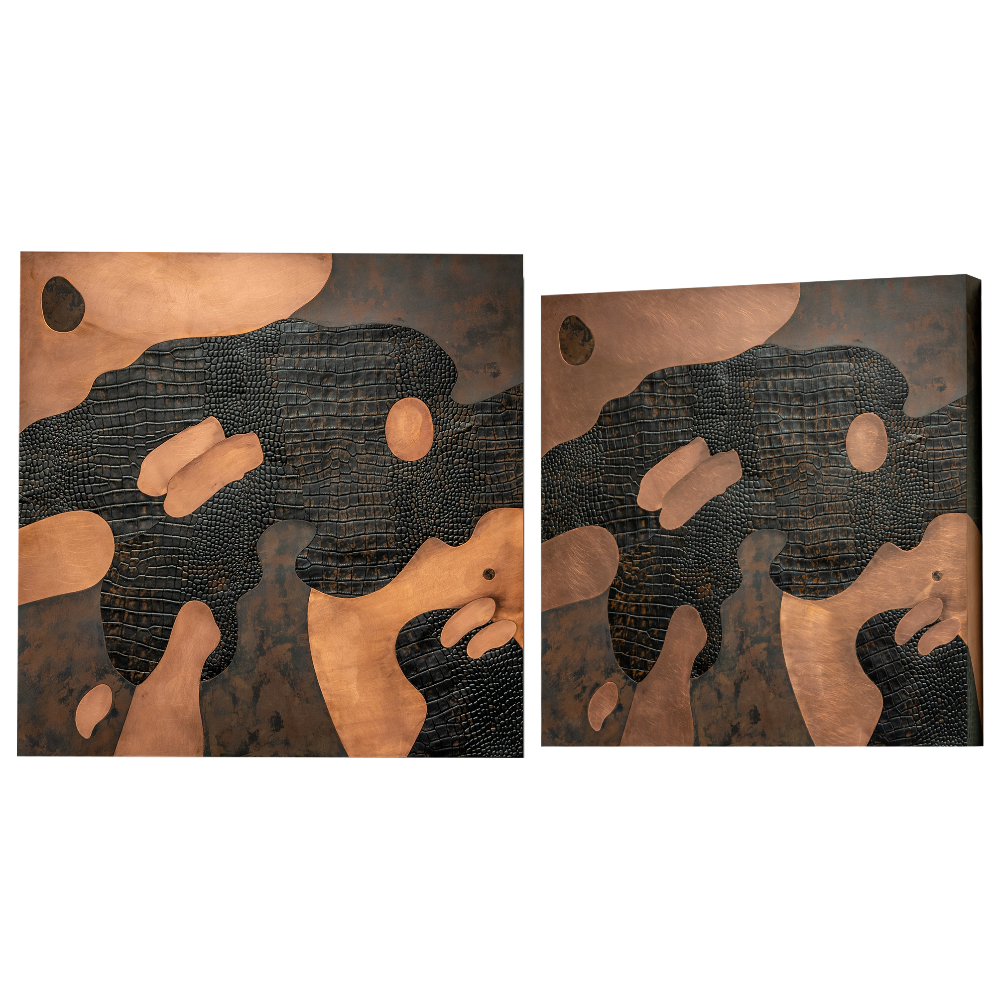 Zenith Wall Art I Wandkunst aus Kupfer und Harz, die Ausgeglichenheit und Ruhe symbolisiert.