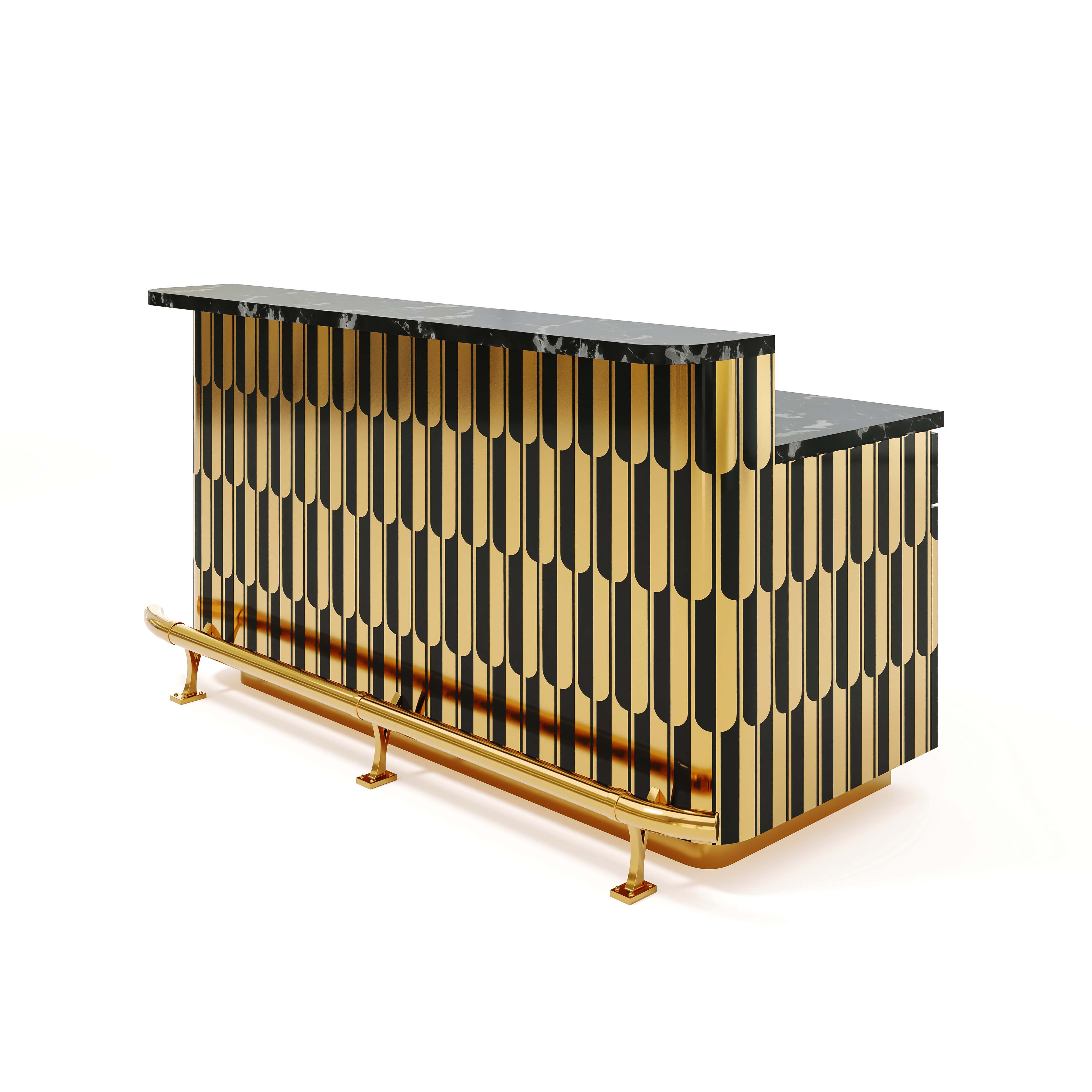 Luxuriöser Designer-Barschrank mit Sternmotiv