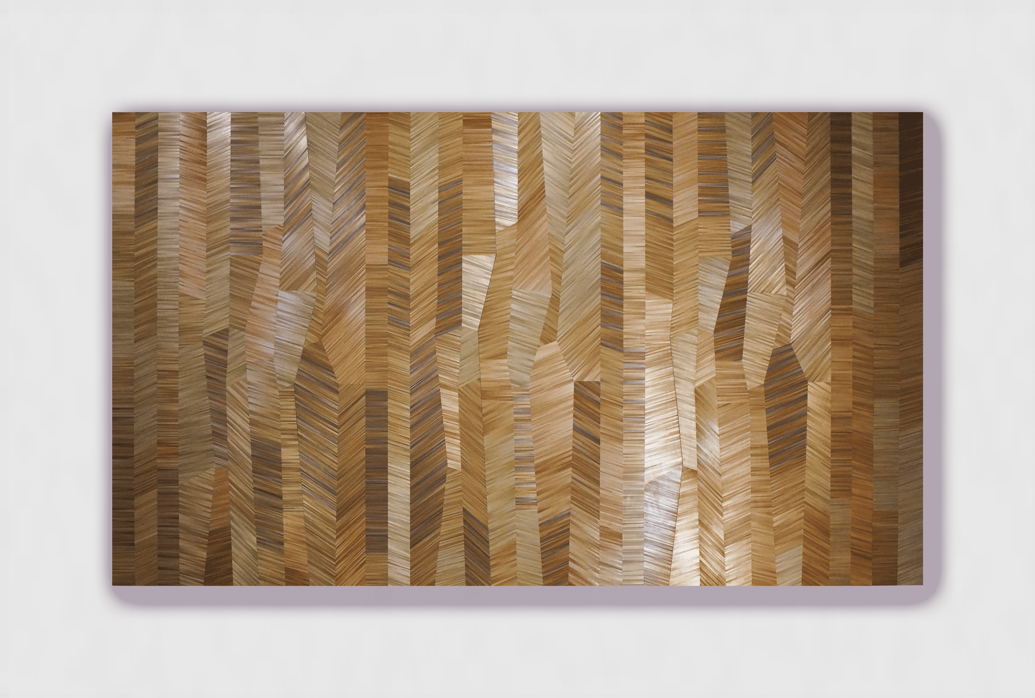 Luxury straw marquetry wall panel